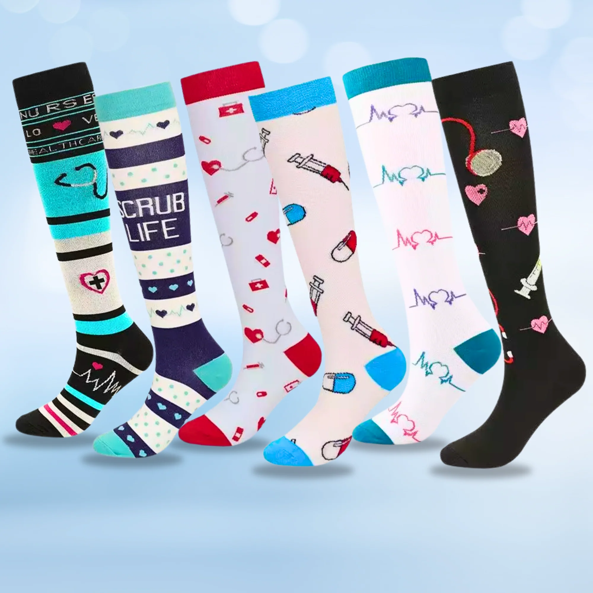 Fun Patterned LegEase Compression Socks - Image 54