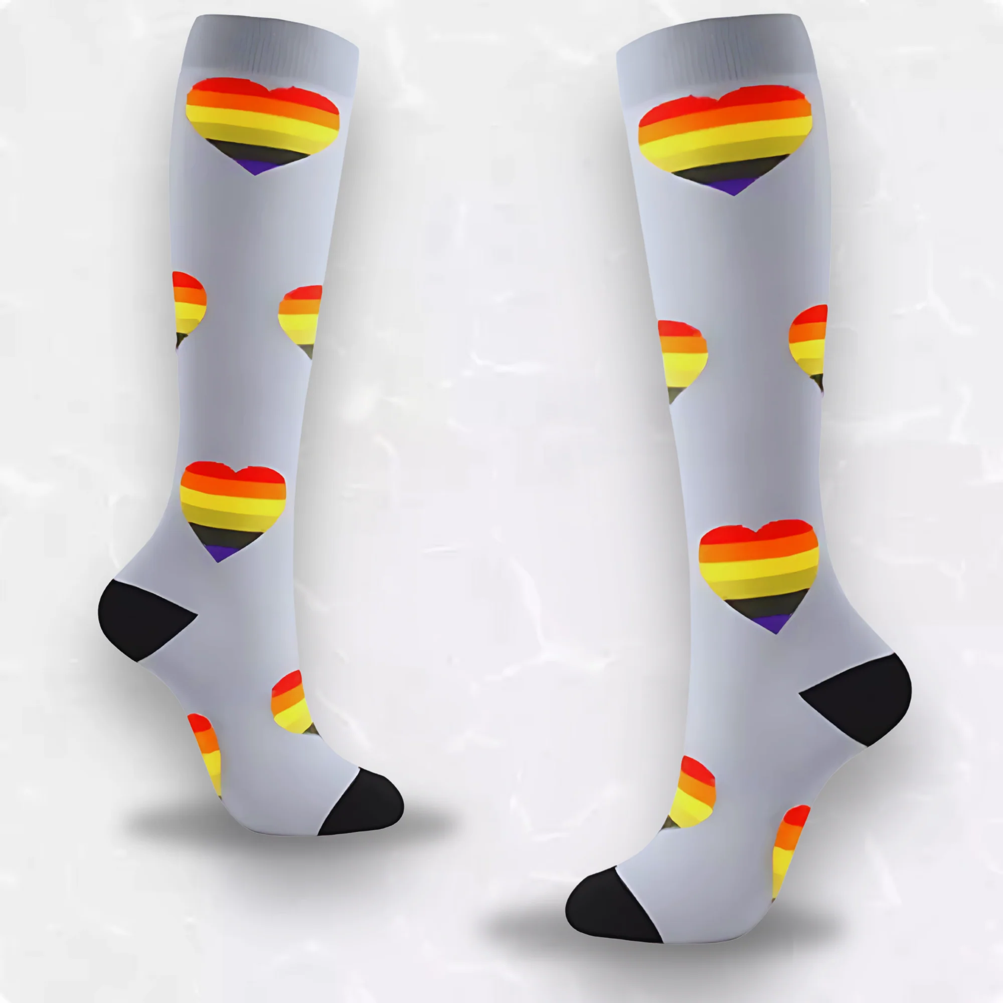 Heart Patterned LegEase Compression Socks - Image 5